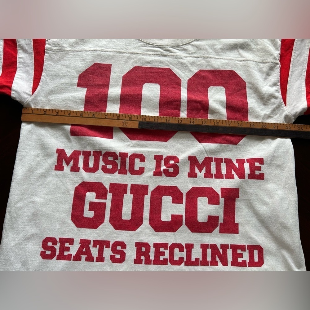 Gucci White Tee with Red Number Design UNISEX
100 music is mine - Picture 5 of 10